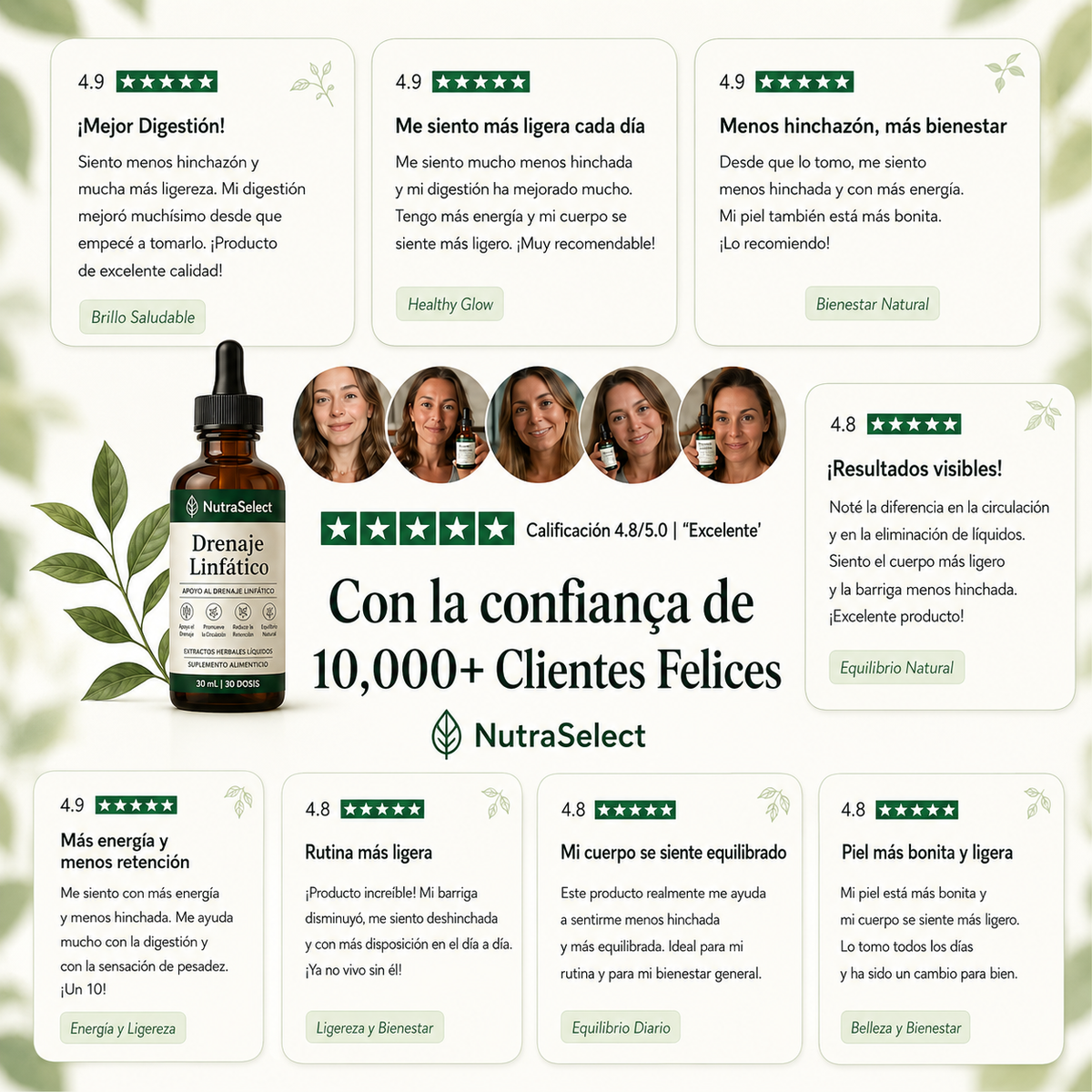 Drenaje Linfático NutraSelect® – Fórmula Herbal Natural